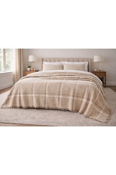 Merinos Pamuklu Battaniye Çift Kişilik 180x220