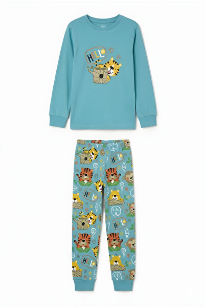 ROSAMİNA Момчешки пижамен комплект „Тигърско приключение“ от 100% памук