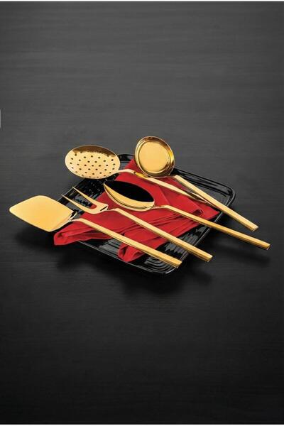 ÖZLİFE طقم خدمة هوما من التيتانيوم الذهبي