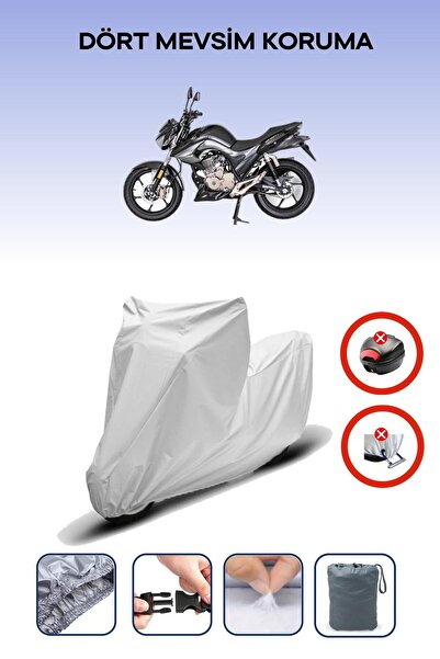 Breen Gray "Mondial 125 Drift L Cbs" Motorcycle Tarpaulin, Tailbag and Lock D...