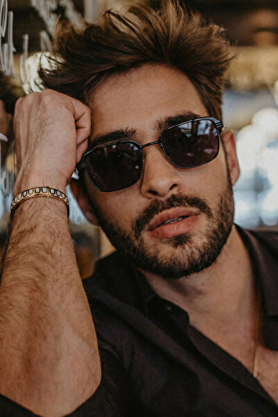 Eyesofia نظارة شمسية كوندا لوكس للجنسين باللون الأسود المعدني