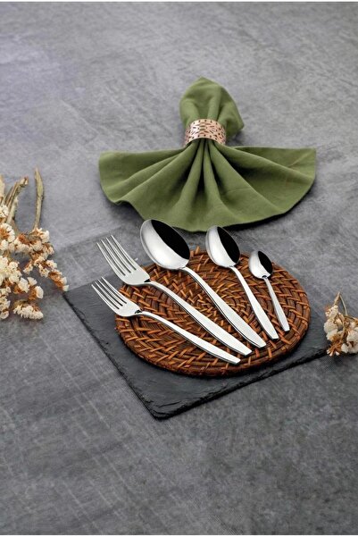 ÖZLİFE طقم شوكة وملعقة 60 قطعة من سيلفا، بسيط