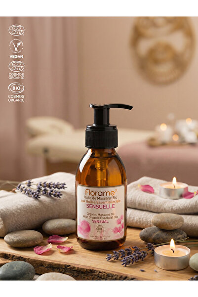 Florame Organik Sensual Aromaterapi Masaj Yağı 120 ml - %100 Saf - Vegan