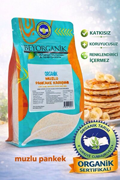 BEYORGANİK Organik Muzlu Pankek Karışımı 300gr (PESTİSİT VE AFLATOKSİN ANALİZLİ)