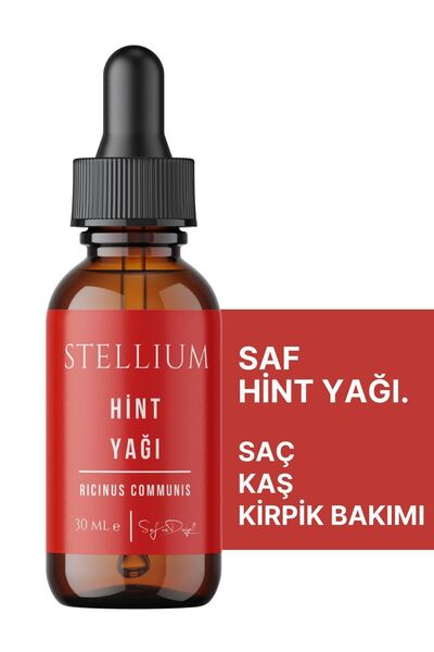 STELLIUM Saf Hint Yağı 30ml Soğuk Sıkım Yoğun Kıvam Kaş, Kirpik Ve Saç Bakımı...