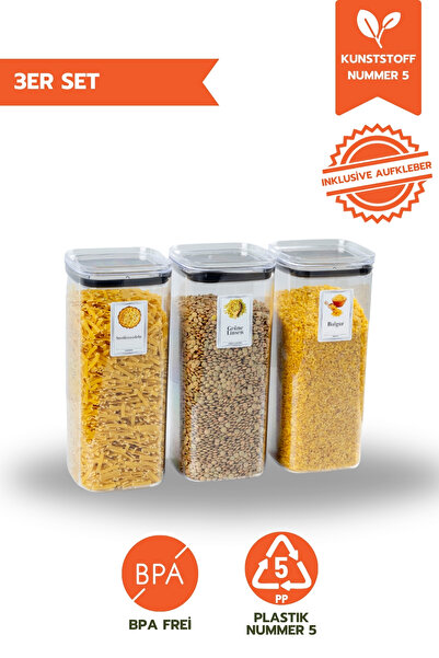 Ginza Maison 2 LT KAPAKLI VAKUM SAKLAMA KABI 3 ADET