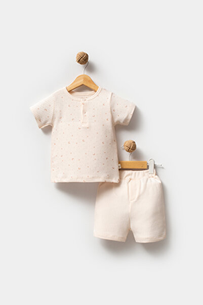 Bubbles مجموعة شورتات للأطفال الذكور مكونة من قطعتين مصنوعة من القطن العضوي ب...