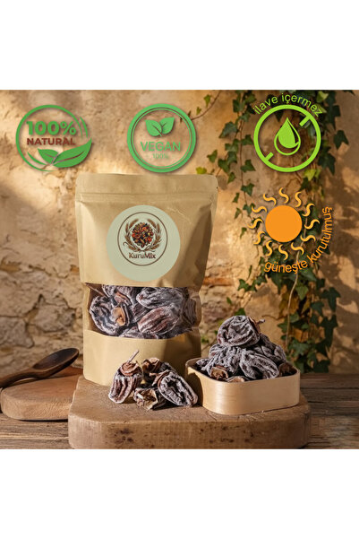 KM KuruMix- Trabzon Hurması-Cennet Elması Kurusu- İri Boy- Doğal Kurutma (1-kg)