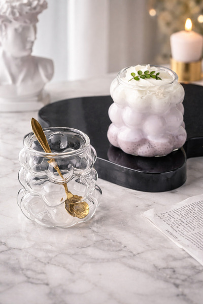 YzHome 6 Lı Cam Üzüm Bardak Kahve Yanı Su Bardağı Mini Boy