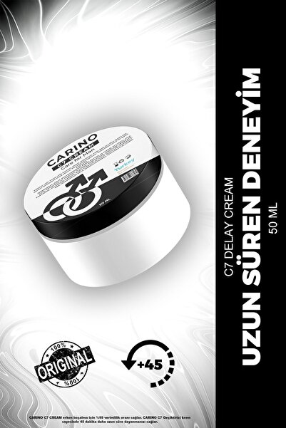 Carino E Bella C7 Care For Man Uzun Deneyim Erkek Kremi 50 ml