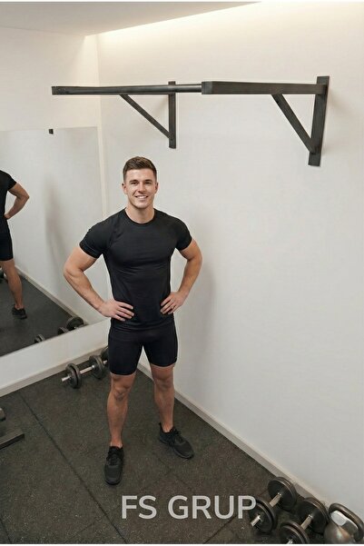 FS GRUP | Duvara Monte Barfiks Demiri – 120 cm Profesyonel Çok Fonksiyonlu Çekme Barı