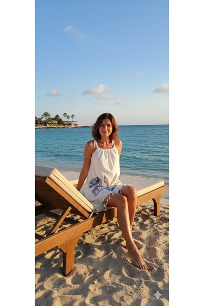Nevin Acar Elephants Tied Straps Pestemal Beach Dress