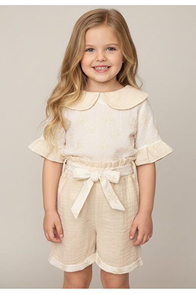 By Piera %100 Organik Pamuk Müslin Çocuk Bluz 0661