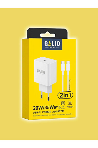 EİMA Galio Deluxe GL-C20 35W Type-C Hızlı Şarj Aleti USB-C to USB-C Kablolu