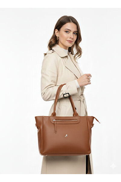 Çanta Trend Miami Polo Clup Leather-Look Women's Large Size Handbag