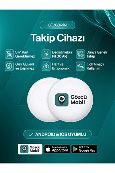 Gözcü Mobil Mini Ios Android Compatible Airtag Historical Location Gps Vehicl...