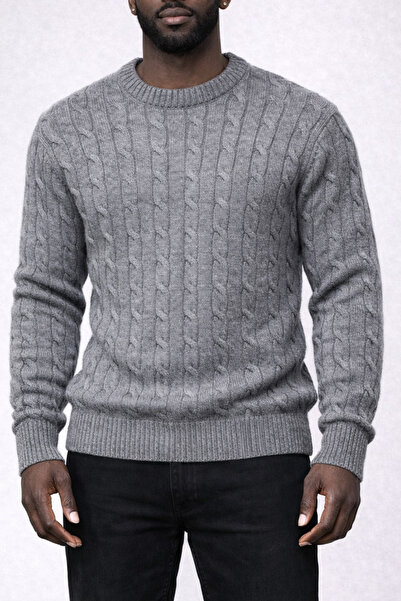 ROY501 Men's Crew Neck Sweater Winter Thick Knitwear Sweater Crew Neck Sweate...