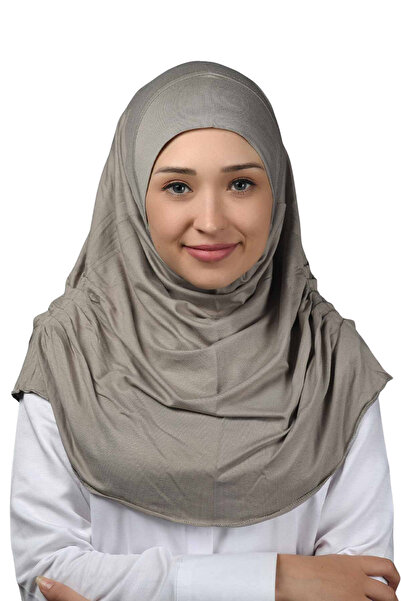 Altobeh وشاح عمامة جاهز برباط مطوي عملي حجاب حجاب - غطاء صلاة - مينك فاتح