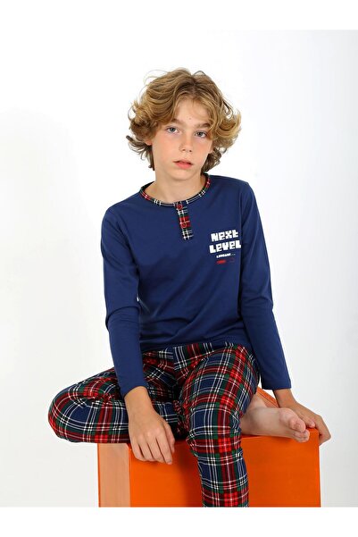 vitmo Chlapecký pyžamový set – dlouhý rukáv, 100% bavlna, detail na knoflík, ...