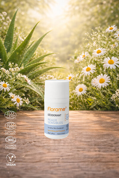 Florame Organik Hassas Cilt Roll-On Deodorant 50 ml - %100 Doğal - Vegan - Ci...