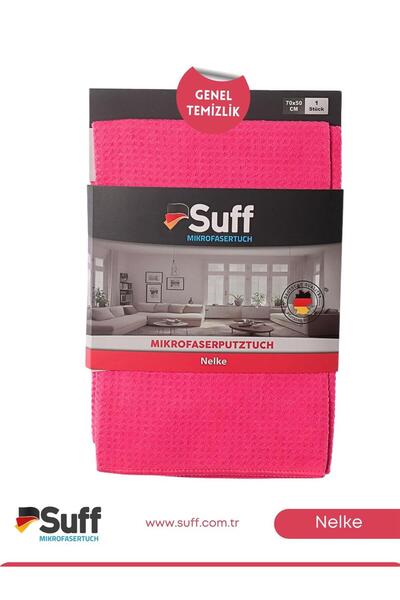 Suff Nelke Genel Temizlik Bezi Küçük Damalı 70x50 Yesil | Pembe