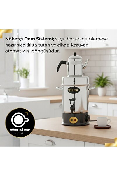 EMIR Elit Çay Makinesi Semaver 70 Bardak