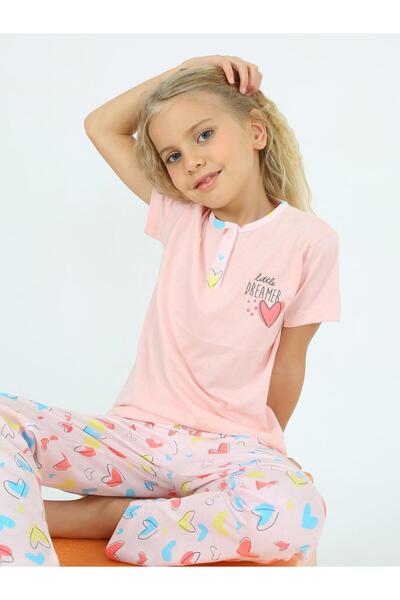 vitmo Κοριτσίστικο κοντομάνικο 100% βαμβακερό σετ πιτζάμες Little Dreamer με ...