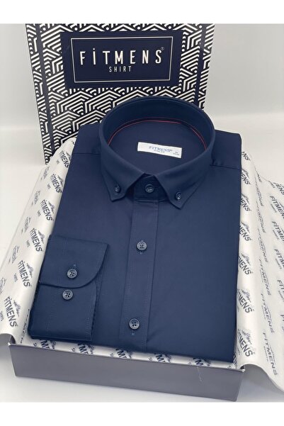 Fitmens Slim fit Muška košulja dugih rukava koja se može prati Gabardin sa po...