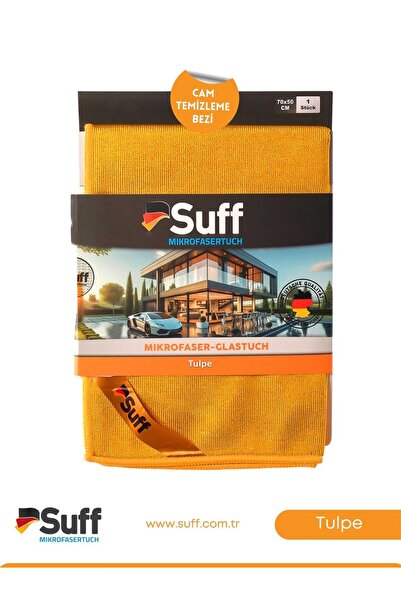 Suff Tulpe Cam Temizleme Bezi 70x50 | Hardal