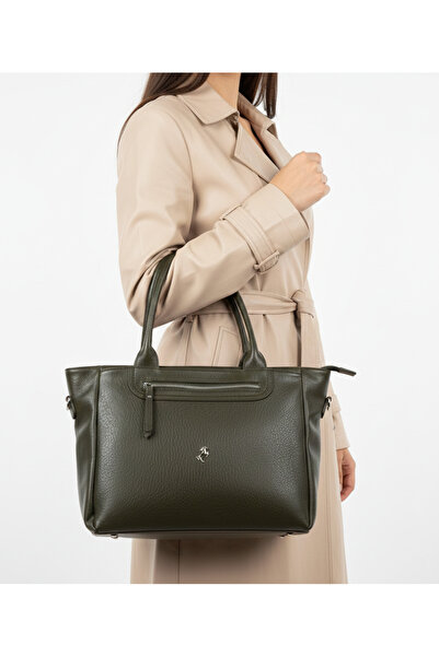 H&D COLLECTİON Miami Polo Clup Leather-Look Women's Large Size Handbag