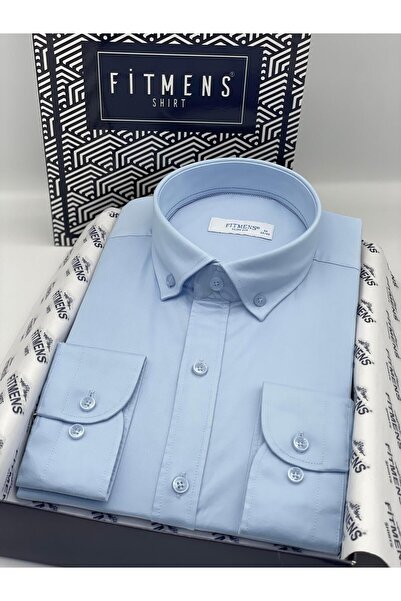 Fitmens Slim Fit Long Sleeve Washable Gabardine Gift Boxed Men's Shirt Fs-001...