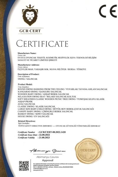 Svava Duyu Terapili Çocuk Salıncağı, Yaylı Antigravity - Terapi Salıncak Mavi/gri