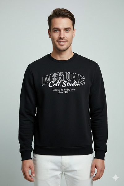 Jack & Jones Černá pánská mikina Jjmakoto 12278601
