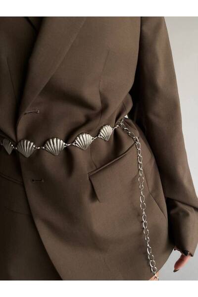 Fiori Срібний ремінь з деталями у вигляді мушлі, ремінь для сукні, ремінь для...