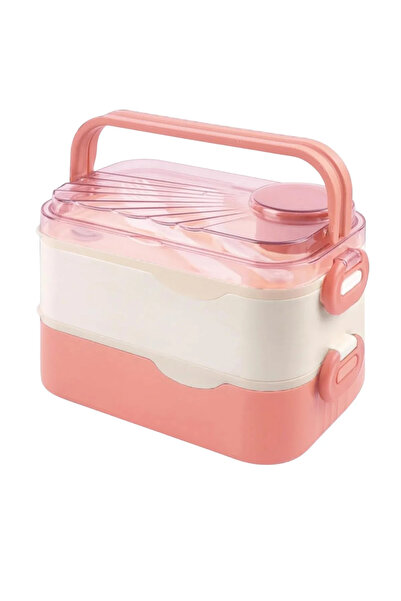 Vagonlife 2-Layer Storage Container with Steel Inside 1350 ml Pink