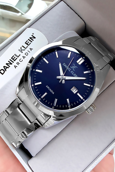 Daniel Klein Orijinal Erkek Kol Saati 3 Atm Su Geçirmez Gümüş Renk Çelik Kord...