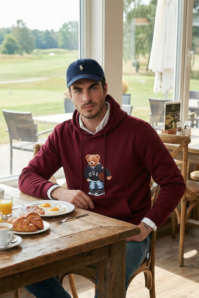 Buratti Printed Cotton Hooded Collar Kangaroo Pocket Sweat Men's Sweat 6141003B