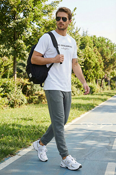 Buratti بنطال رياضي من القطن بقصة عادية وخصر مطاطي وجيب للرجال 59080153 ث