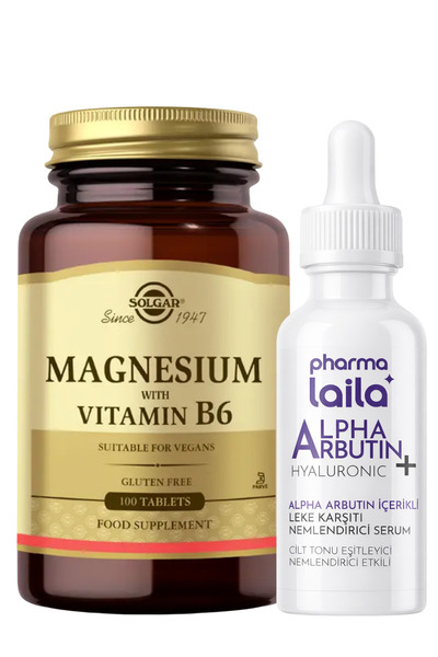 Solgar Magnesium With Vitamin B6 100 Tablet Alpha Arbutin %2 Serum 30 ml Hedi...