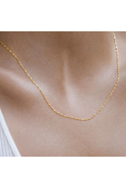 ALYA Altın Renk Parlak kolye