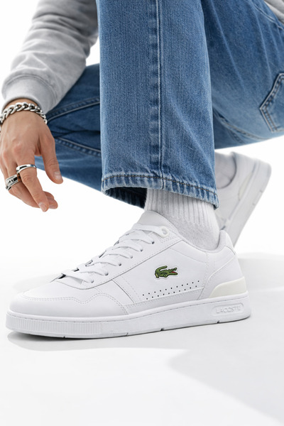 Lacoste T-Clip Genuine Leather Men's White Sneaker