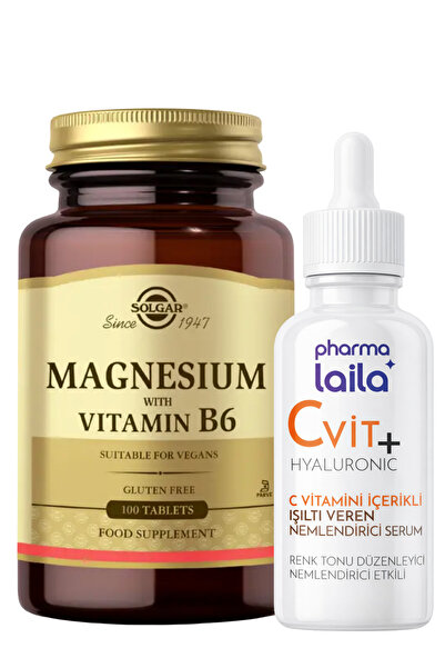 Solgar Magnesium With Vitamin B6 100 Tablet Vitamin C 30 ml Hediyeli