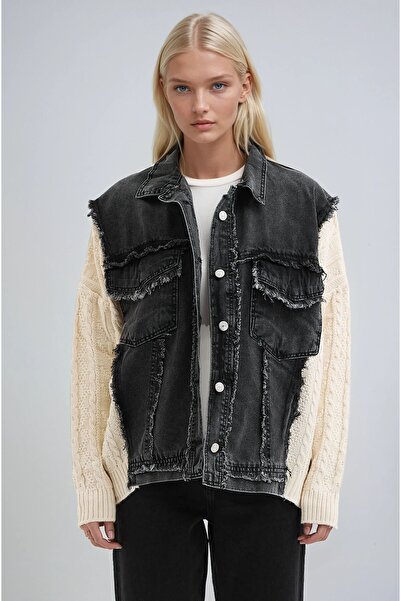 Lijuri Hand-knit comfortable denim jacket 6173