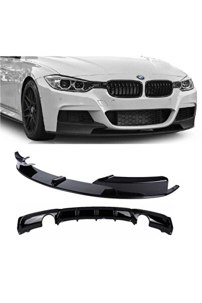 OEM AUTOGP Bmw F30 ön tampon lip ve arka difüzör set piano black m-performance