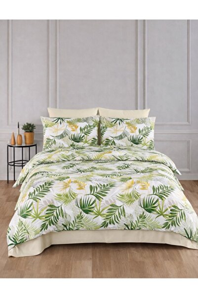 NazeninHome Dream Ranforce Single Duvet Cover Set Cotton Tropical