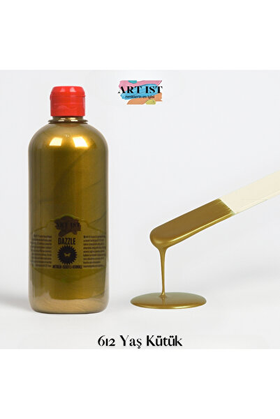 ART IST DAZZLE Metalik Sedefli ve Vernikli Su Bazlı Akrilik Boyalar 500ml | 6...