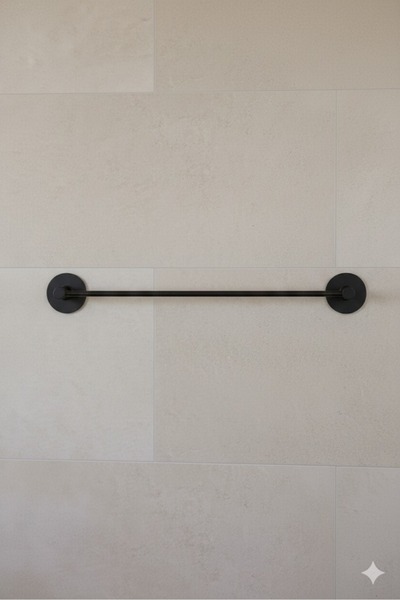 Aktel Banyo Yuvarlak Yapışkanlı Siyah Uzun Havluluk