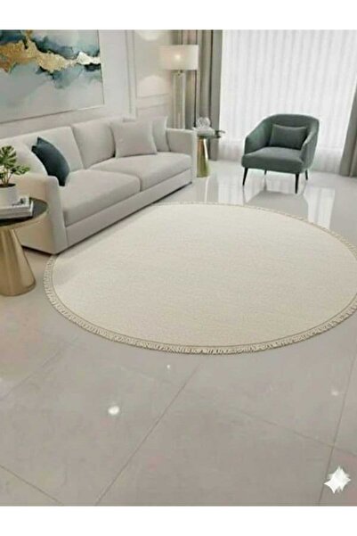 ALTUN CARPET Covor rotund din pluș, cu margini drepte, anti-alunecare, pentru...