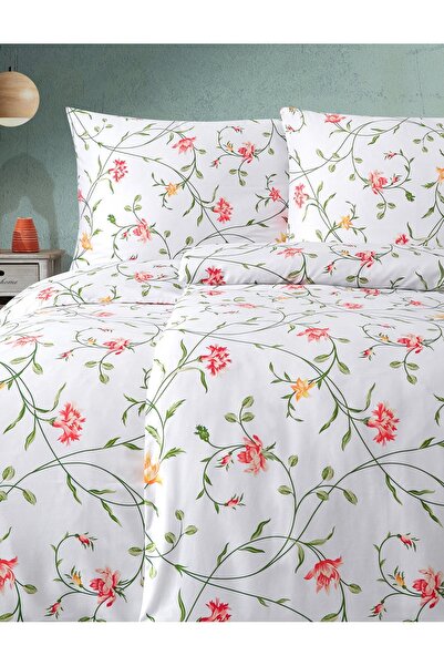 NazeninHome Dream Ranforce Single Duvet Cover Set Cotton Olivia
