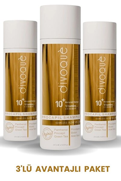 DIVOQUE Yoğun Dökülme Karşıtı Şampuan – (3 x 200 ml) – Biotin & Procapil